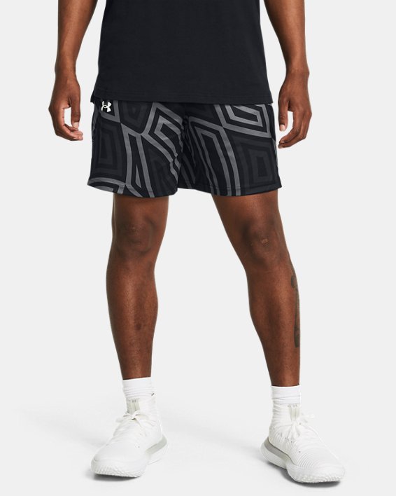 Men's UA Zone Printed Shorts in Black image number 0